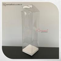 5x5x17 Beyaz İç Yükselticili Otomatik Asetat Kutu