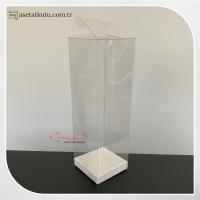 5x5x17 Beyaz İç Yükselticili Otomatik Asetat Kutu