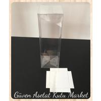 5x5x20 Gümüş İç Yükselticili Otomatik Asetat Kutu