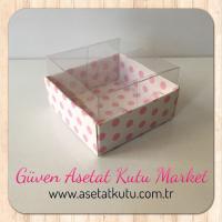 5x5x3 Pembe Puantiyeli Kutu