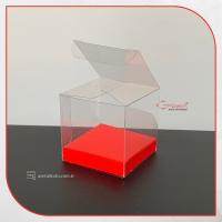 5x5x5 Mat Kırmızı İç Yükselticili Otomatik Asetat Kutu