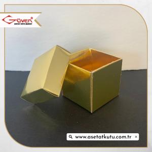 5x5x5 Gold Metalize Komple Karton Kutu