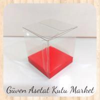 5x5x6 Kırmızı İç Yükselticili Otomatik Asetat Kutu