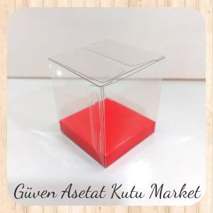 5x5x6 Kırmızı İç Yükselticili Otomatik Asetat Kutu
