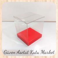 5x5x6 Kırmızı İç Yükselticili Otomatik Asetat Kutu