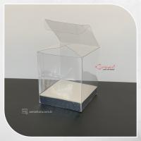 5x5x6 Gümüş İç Yükselticili Otomatik Asetat Kutu