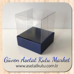 5x5x6 Lacivert Zemin Karton Kutu