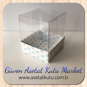 5x5x6 Mavi Puantiyeli Kutu