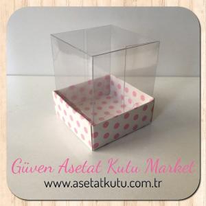 5x5x6 Pembe Puantiyeli Kutu