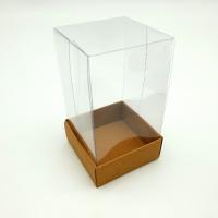 5x5x8 Altı Kraft Karton Üstü Asetat Kutu