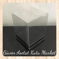 5x5x8 Altı Mat Siyah İç Yükseltici Karton Üstü Otomatik Kutu