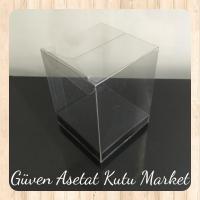 5x5x8 Altı Mat Siyah İç Yükseltici Karton Üstü Otomatik Kutu