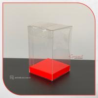 5x5x8 Mat Kırmızı İç Yükselticili Otomatik Asetat Kutu