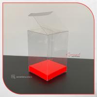 5x5x8 Mat Kırmızı İç Yükselticili Otomatik Asetat Kutu