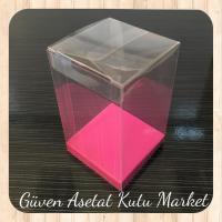 6x6x10 Altı Fuşya İç Yükseltici Karton Üstü Otomatik Kutu