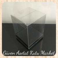 6x6x10 Altı Mat Siyah İç Yükseltici Karton Üstü Otomatik Kutu