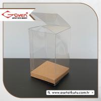 6x6x10 Kraft İç Yükselticili Otomatik Asetat Kutu