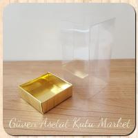 6x6x12 Altı Gold Metalize Karton Üstü Asetat Kutu