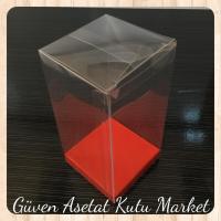 6x6x12 Altı Kırmızı İç Yükseltici Karton Üstü Otomatik Kutu