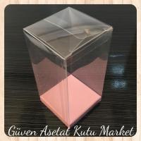 6x6x12 Altı Pembe İç Yükseltici Karton Üstü Otomatik Kutu