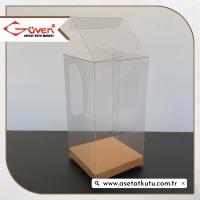 6x6x12 Kraft İç Yükselticili Otomatik Asetat Kutu