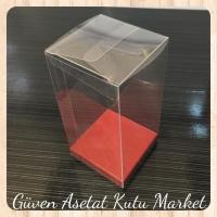 6x6x14 Altı Bordo İç Yükseltici Karton Üstü Otomatik Kutu