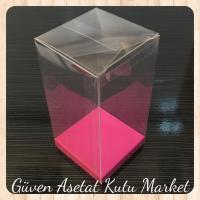 6x6x14 Altı Fuşya İç Yükseltici Karton Üstü Otomatik Kutu