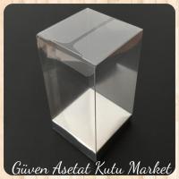 6x6x14 Gümüş İç Yükselticili Otomatik Asetat Kutu