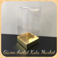 6x6x14 Asetat Tek Taraflı Gold Kutu
