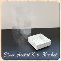 6x6x14 Mavi Puantiyeli Karton Kutu