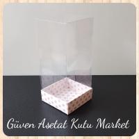 6x6x14 Pembe Puantiyeli Karton Kutu