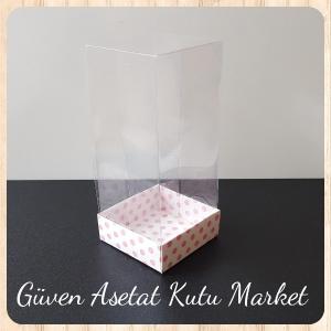 6x6x14 Pembe Puantiyeli Karton Kutu