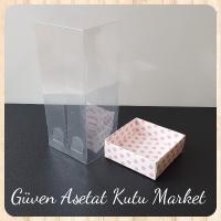 6x6x14 Pembe Puantiyeli Karton Kutu