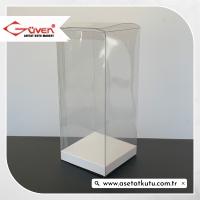 6x6x14 Beyaz İç Yükselticili Otomatik Asetat Kutu