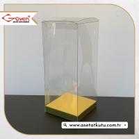 6x6x14 Gold İç Yükselticili Otomatik Asetat Kutu