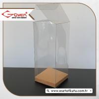 6x6x14 Kraft İç Yükselticili Otomatik Asetat Kutu