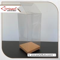 6x6x14 Kraft İç Yükselticili Otomatik Asetat Kutu
