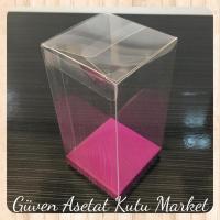 6x6x15.5 Altı Mor İç Yükseltici Karton Üstü Otomatik Kutu