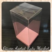 6x6x15.5 Altı Pembe İç Yükseltici Karton Üstü Otomatik Kutu