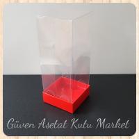 6x6x15.5 Kırmızı Karton Kutu