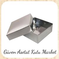 6x6x2.5 Gümüş Komple Karton Kutu