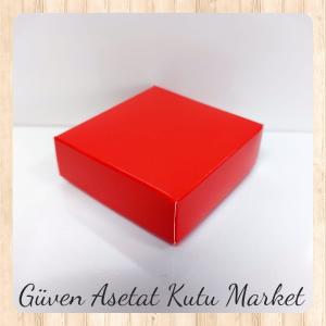 6x6x2.5 Kırmızı Komple Karton Kutu