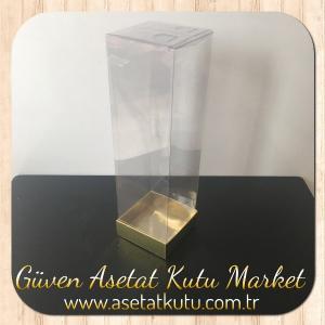 6x6x21 Asetat Tek Taraflı Gold Kutu
