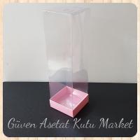 6x6x21 Pembe Karton Kutu