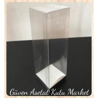 6x6x25 Gümüş İç Yükselticili Otomatik Asetat Kutu