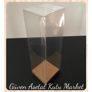 6x6x25 Kraft İç Yükselticili Otomatik Asetat Kutu