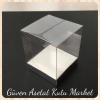 6x6x6 Gümüş İç Yükselticili Otomatik Asetat Kutu
