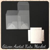 6x6x6 Gümüş İç Yükselticili Otomatik Asetat Kutu