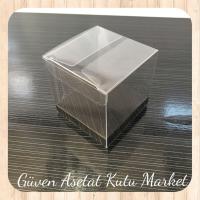 6x6x6 Altı Siyah İç Yükseltici Karton Üstü Otomatik Kutu