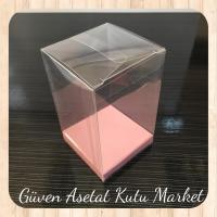 6x6x8 Altı Pembe İç Yükseltici Karton Üstü Otomatik  Kutu